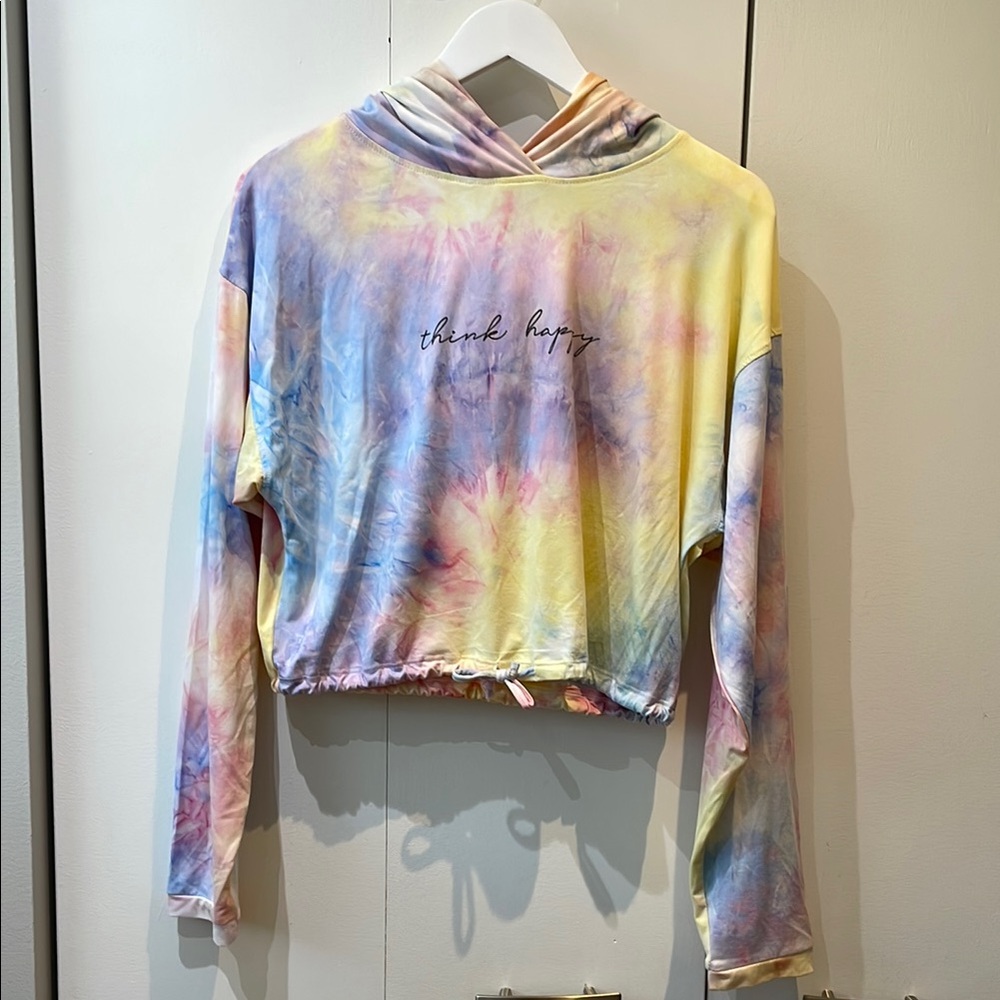 Infinite Performance Crop Tie-Dye Pullover Hoodie Size S